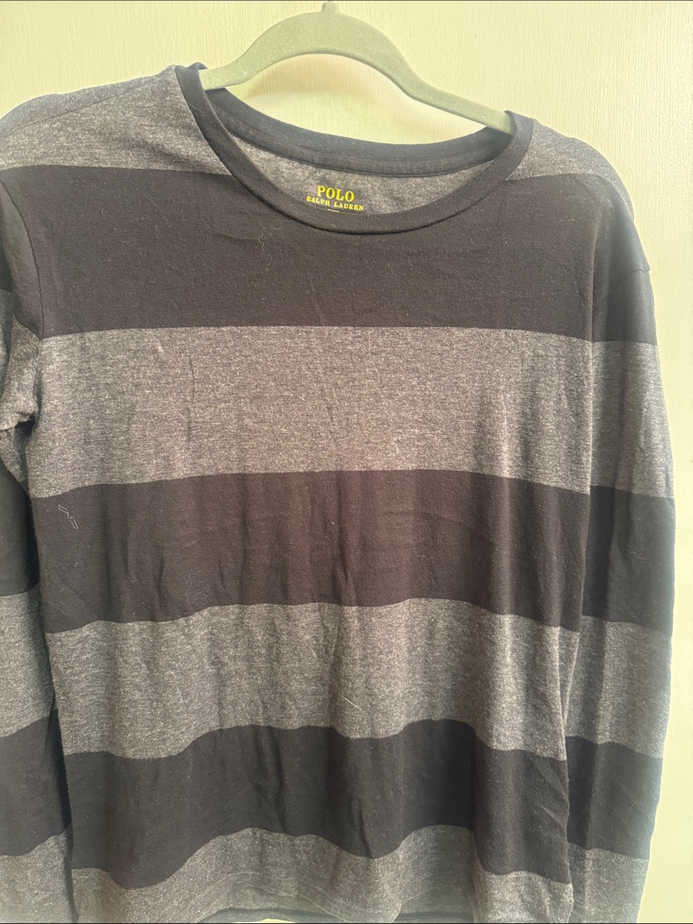 Polo by Ralph Lauren Black & Gray Horizontal Stripe Long-Sleeve Tee